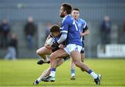 13 October 2013; Paul Sharry, St Lomans, in action against Philip Sheridan, Tyrrellspass. Westmeath County Senior Club Football Championship Final, St Lomans v Tyrrellspass, Cusack Park, Mullingar, Co Westmeath. Picture credit: Ramsey Cardy / SPORTSFILE