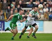 13 October 2013; Kevin O'Neill, Moorefield, in action against Robbie Confrey, Sarsfields. Kildare County Senior Club Football Championship Final, Sarsfields v Moorefield, St Conleth's Park, Newbridge, Co. Kildare. Picture credit: Barry Cregg / SPORTSFILE