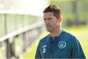 13 October 2013; Republic of Ireland's Robbie Keane after squad training ahead of their 2014 FIFA World Cup Qualifier, Group C, game against Kazakhstan on Tuesday. Republic of Ireland Squad Training, Gannon Park, Malahide, Co. Dublin. Picture credit: Stephen McCarthy / SPORTSFILE