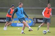 13 October 2013; Republic of Ireland's Richard Dunne during squad training ahead of their 2014 FIFA World Cup Qualifier, Group C, game against Kazakhstan on Tuesday. Republic of Ireland Squad Training, Gannon Park, Malahide, Co. Dublin. Picture credit: Stephen McCarthy / SPORTSFILE