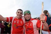 13 October 2013; Conor Carey, left, and Thomas Connors of Passage celebrate after the final whistle during the Waterford County Senior Club Hurling Championship Final match between Ballygunner and Passage at Walsh Park in Waterford. Photo by Matt Browne/Sportsfile