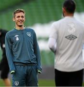14 October 2013; Republic of Ireland's Kevin Doyle during squad training ahead of their 2014 FIFA World Cup Qualifier, Group C, game against Kazakhstan on Tuesday. Republic of Ireland Squad Training, Aviva Stadium, Lansdowne Road, Dublin. Picture credit: David Maher / SPORTSFILE