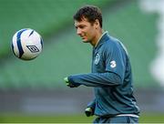 14 October 2013; Republic of Ireland's Wes Hoolahan during squad training ahead of their 2014 FIFA World Cup Qualifier, Group C, game against Kazakhstan on Tuesday. Republic of Ireland Squad Training, Aviva Stadium, Lansdowne Road, Dublin. Picture credit: David Maher / SPORTSFILE