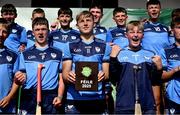 21 June 2025; St Anne Rathangan captain Bryan Kennedy and team-mates after winning the Hurling Division 1 Plate during the John West Féile na nGael Camogie and Hurling National Finals at Halo Tiles Wexford GAA Centre of Excellence in Ferns, Wexford. Photo by Shauna Clinton/Sportsfile