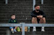 21 June 2025; AJ, left, and Mitch Foley, nephew and brother of Kerry full back Jason Foley, watch from the terrace during the GAA Football All-Ireland Senior Championship preliminary quarter-final match between Kerry and Cavan at Fitzgerald Stadium in Killarney, Kerry. Photo by Brendan Moran/Sportsfile