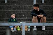 21 June 2025; AJ, left, and Mitch Foley, nephew and brother of Kerry full back Jason Foley, watch from the terrace during the GAA Football All-Ireland Senior Championship preliminary quarter-final match between Kerry and Cavan at Fitzgerald Stadium in Killarney, Kerry. Photo by Brendan Moran/Sportsfile
