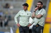21 June 2025; Kerry manager Jack O'Connor, left, and coach Cian O'Neill during the GAA Football All-Ireland Senior Championship preliminary quarter-final match between Kerry and Cavan at Fitzgerald Stadium in Killarney, Kerry. Photo by Brendan Moran/Sportsfile