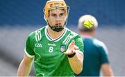 21 June 2025; Adam English of Limerick during the GAA Hurling All-Ireland Senior Championship quarter-final match between Dublin and Limerick at Croke Park in Dublin. Photo by Ramsey Cardy/Sportsfile