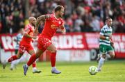 13 June 2025; Paddy Barrett of Shelbourne during the SSE Airtricity Men's Premier Division match between Shelbourne and Shamrock Rovers at Tolka Park in Dublin. Photo by Stephen McCarthy/Sportsfile