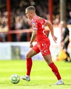 13 June 2025; Evan Caffrey of Shelbourne during the SSE Airtricity Men's Premier Division match between Shelbourne and Shamrock Rovers at Tolka Park in Dublin. Photo by Stephen McCarthy/Sportsfile
