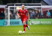 13 June 2025; Kerr McInroy of Shelbourne during the SSE Airtricity Men's Premier Division match between Shelbourne and Shamrock Rovers at Tolka Park in Dublin. Photo by Stephen McCarthy/Sportsfile