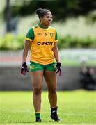 21 June 2025; Abigail Temple Asokuh of Donegal during the TG4 All-Ireland Ladies Football Senior Championship Group 1 match between Tipperary and Donegal at Canon Hayes Park in Bansha, Tipperary. Photo by Seb Daly/Sportsfile