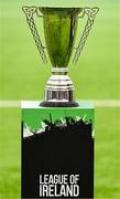 14 June 2025; A general view of the trophy during the League of Ireland Walking Football Festival at the National Indoor Arena on the Sport Ireland Campus in Dublin. Photo by Stephen McCarthy/Sportsfile