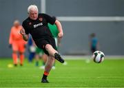 14 June 2025; Mike Tobin of Cork City during their League of Ireland Walking Football Festival match against Sligo Rovers at the National Indoor Arena on the Sport Ireland Campus in Dublin. Photo by Stephen McCarthy/Sportsfile