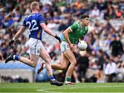 22 June 2025; Emmett Rigter of Limerick in action against Craig Maguire of Wicklow during the Tailteann Cup semi-final match between Wicklow and Limerick at Croke Park in Dublin. Photo by Piaras Ó Mídheach/Sportsfile