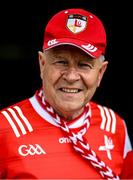 22 June 2025; Louth supporter Stephen Geernon, from Louth Village, before the GAA Football All-Ireland Senior Championship preliminary quarter-final match between Donegal and Louth at MacCumhaill Park in Ballybofey, Donegal. Photo by Ramsey Cardy/Sportsfile