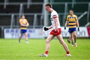 22 June 2025; Darren McAnespie of Tyrone celebrates at the final whistle after his side's victory in the Electric Ireland GAA Football All-Ireland Minor Championship semi-final match between Tyrone and Roscommon at Kingspan Breffni in Cavan. Photo by Seb Daly/Sportsfile