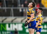 22 June 2025; Shay McGuinness of Roscommon reacts after kicking wide during the Electric Ireland GAA Football All-Ireland Minor Championship semi-final match between Tyrone and Roscommon at Kingspan Breffni in Cavan. Photo by Seb Daly/Sportsfile