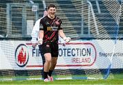 22 June 2025; Tyrone goalkeeper Ronan Donnelly celebrates his side winning possession during the Electric Ireland GAA Football All-Ireland Minor Championship semi-final match between Tyrone and Roscommon at Kingspan Breffni in Cavan. Photo by Seb Daly/Sportsfile