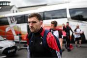 22 June 2025; Sam Mulroy of Louth arrives before the GAA Football All-Ireland Senior Championship preliminary quarter-final match between Donegal and Louth at MacCumhaill Park in Ballybofey, Donegal. Photo by Ramsey Cardy/Sportsfile