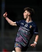 22 June 2025; Oran Murphy of Mayo celebrates after scoring his side's third goal during the Electric Ireland GAA Football All-Ireland Minor Championship semi-final match between Kerry and Mayo at Zimmer Biomet Páirc Chíosóg in Ennis, Clare. Photo by Brendan Moran/Sportsfile
