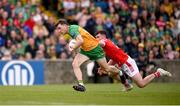22 June 2025; Shane O'Donnell of Donegal in action against Daire Nally of Louth during the GAA Football All-Ireland Senior Championship preliminary quarter-final match between Donegal and Louth at MacCumhaill Park in Ballybofey, Donegal. Photo by Ramsey Cardy/Sportsfile