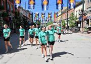 22 June 2025; Republic of Ireland's Marissa Sheva and Amber Barrett, right, during a team walk in Denver, ahead of their international friendly match against United States at Dick’s Sporting Goods Park in Colorado, USA, on Thursday. Photo by Stephen McCarthy/Sportsfile