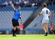 22 June 2025; Referee Kieran Eannetta during the Tailteann Cup semi-final match between Kildare and Fermanagh at Croke Park in Dublin. Photo by Piaras Ó Mídheach/Sportsfile