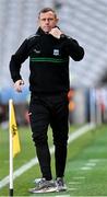 22 June 2025; Fermanagh manager Kieran Donnelly during the Tailteann Cup semi-final match between Kildare and Fermanagh at Croke Park in Dublin. Photo by Piaras Ó Mídheach/Sportsfile