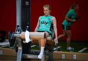 22 June 2025; Ruesha Littlejohn during a Republic of Ireland women gym session at Denver Athletic Club in Colorado, USA. Photo by Stephen McCarthy/Sportsfile