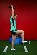 22 June 2025; Tyler Toland during a Republic of Ireland women gym session at Denver Athletic Club in Colorado, USA. Photo by Stephen McCarthy/Sportsfile