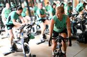 22 June 2025; Ruesha Littlejohn during a Republic of Ireland women gym session at Denver Athletic Club in Colorado, USA. Photo by Stephen McCarthy/Sportsfile