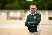 23 June 2025; Horse Sport Ireland high performance show jumping manager Michael Blake poses for a portrait during an OFI Media Conference at the Olympic House on the Sport Ireland Campus in Dublin. Photo by Ben McShane/Sportsfile