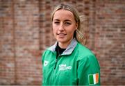 23 June 2025; Swimmer Ellie McCartney poses for a portrait during an OFI Media Conference at the Olympic House on the Sport Ireland Campus in Dublin. Photo by Ben McShane/Sportsfile