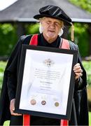 23 June 2025; Singer Johnny Logan, formally known as Sean Patrick Sherrard, after receiving his honorary doctorial award at the Longford International College Graduation Ceremony 2025 at the Radisson Blu Dublin Airport Hotel in Dublin. Photo by Shauna Clinton/Sportsfile