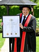 23 June 2025; Irish sports broadcaster Marty Morrissey after receiving his honorary doctorial award at the Longford International College Graduation Ceremony 2025 at the Radisson Blu Dublin Airport Hotel in Dublin. Photo by Shauna Clinton/Sportsfile