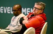 23 June 2025; Canadian Soccer Association coach education manager Jim Loughlin during a FAI Coaching Education visit from CONCACAF & UEFA at The Johnstown Estate in Enfield, Meath. Photo by Ben McShane/Sportsfile