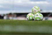 23 June 2025; A general view of footballs before the SSE Airtricity Men's Premier Division match between Cork City and Drogheda United at Turner's Cross in Cork. Photo by Thomas Flinkow/Sportsfile