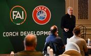 23 June 2025; FAI board member and chair of the international and high performance committee Packie Bonner during a FAI Coaching Education visit from CONCACAF & UEFA at The Johnstown Estate in Enfield, Meath. Photo by Ben McShane/Sportsfile