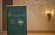 23 June 2025; UEFA Together branding during a FAI Coaching Education visit from CONCACAF & UEFA at The Johnstown Estate in Enfield, Meath. Photo by Ben McShane/Sportsfile