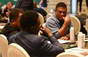 23 June 2025; Trinidad and Tobago Football Association technical director Anton Corneal during a FAI Coaching Education visit from CONCACAF & UEFA at The Johnstown Estate in Enfield, Meath. Photo by Ben McShane/Sportsfile