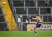 22 June 2025; Dean Casey of Roscommon converts a free during the Electric Ireland GAA Football All-Ireland Minor Championship semi-final match between Tyrone and Roscommon at Kingspan Breffni in Cavan. Photo by Seb Daly/Sportsfile