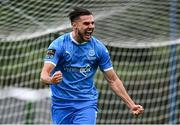 23 June 2025; Grant Horton of Waterford celebrates scoring his side's first goal during the SSE Airtricity Men's Premier Division match between Waterford and Shelbourne at the Regional Sports Centre in Waterford. Photo by Piaras Ó Mídheach/Sportsfile