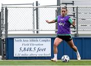 23 June 2025; Chloe Mustaki during a Republic of Ireland women training session at North Area Athletic Complex in Arvada, Colorado, USA. Photo by Stephen McCarthy/Sportsfile