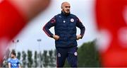 23 June 2025; Shelbourne interim head coach Joey O'Brien during the SSE Airtricity Men's Premier Division match between Waterford and Shelbourne at the Regional Sports Centre in Waterford. Photo by Piaras Ó Mídheach/Sportsfile