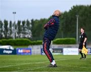 23 June 2025; Shelbourne interim head coach Joey O'Brien during the SSE Airtricity Men's Premier Division match between Waterford and Shelbourne at the Regional Sports Centre in Waterford. Photo by Piaras Ó Mídheach/Sportsfile