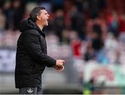 23 June 2025; Drogheda United manager Kevin Doherty during the SSE Airtricity Men's Premier Division match between Cork City and Drogheda United at Turner's Cross in Cork. Photo by Thomas Flinkow/Sportsfile