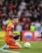 23 June 2025; Bohemians goalkeeper Kacper Chorazka during the SSE Airtricity Men's Premier Division match between Bohemians and Shamrock Rovers at Dalymount Park in Dublin. Photo by Shauna Clinton/Sportsfile