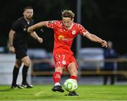 23 June 2025; Harry Wood of Shelbourne during the SSE Airtricity Men's Premier Division match between Waterford and Shelbourne at the Regional Sports Centre in Waterford. Photo by Piaras Ó Mídheach/Sportsfile