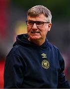 23 June 2025; St Patrick's Athletic manager Stephen Kenny reacts during the SSE Airtricity Men's Premier Division match between St Patrick's Athletic and Derry City at Richmond Park in Dublin. Photo by Ben McShane/Sportsfile
